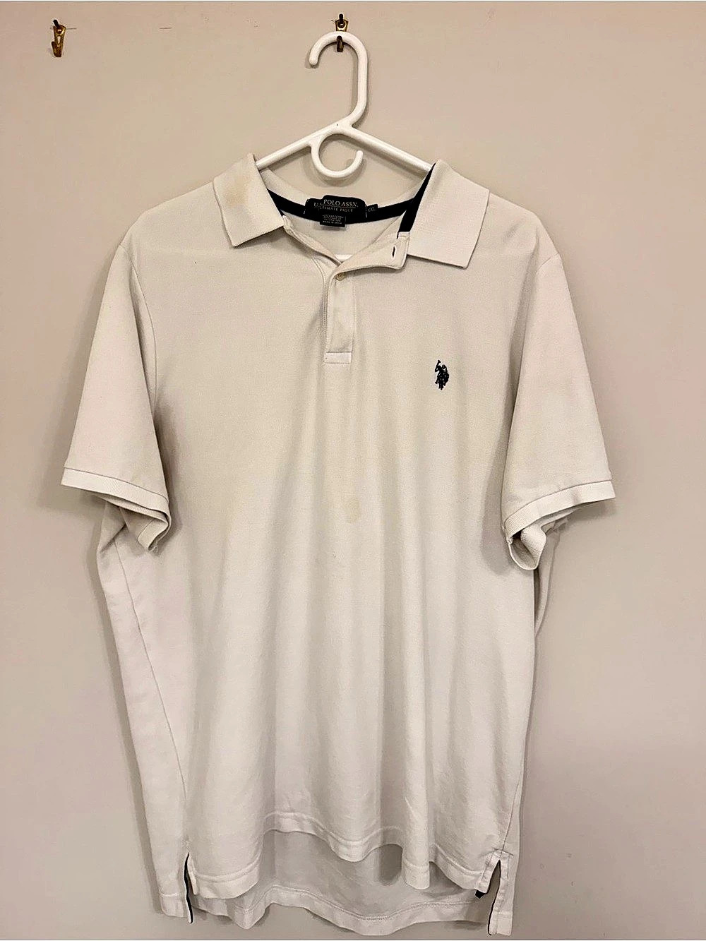 VINTAGE Polo Ralph Lauren Men's Polo Shirt in White